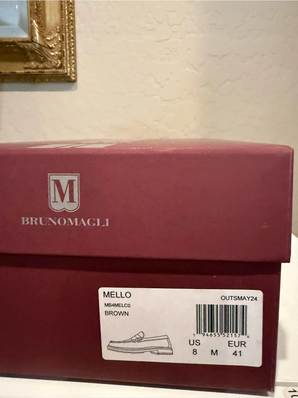 M Line By Bruno Magli Mello Brown Loafer Men's size 8 NWT